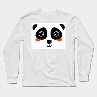 Panda Face Long Sleeve T-Shirt